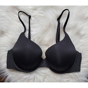 Victoria Secret T-SHIRT Push Up Full Coverage Bra Size 34C Black